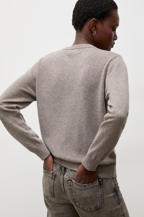 Answear.LAB sweter damski z wełny merino brązowy