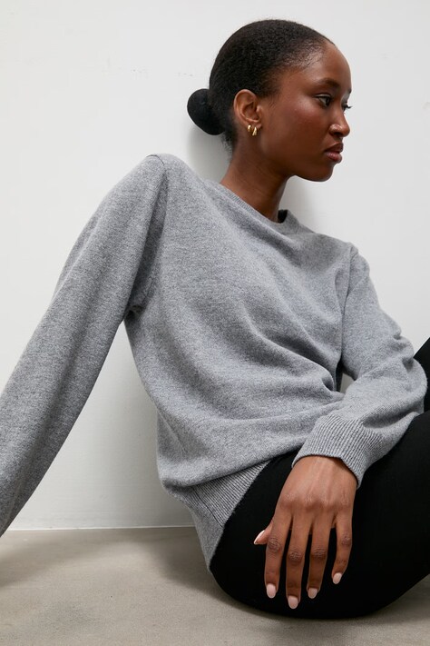 Answear.LAB sweter damski z wełny merino szary