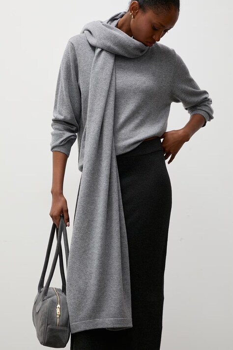 Answear.LAB sweter damski wełniany szary