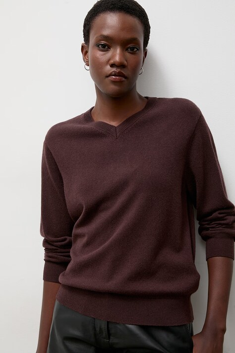 Answear.LAB sweter damski z wełny merino brązowy