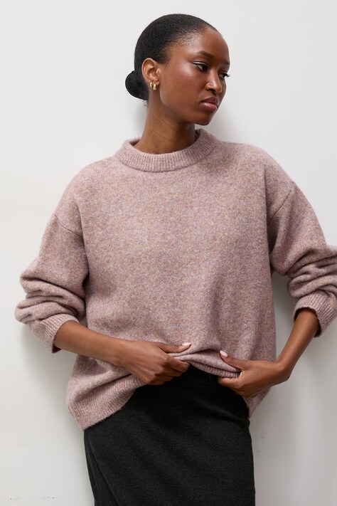 Answear.LAB Sweter damski z wełną różowy