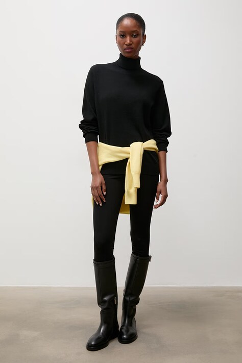 Answear.LAB Sweter damski z wełny merino czarny