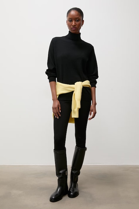 Answear.LAB Sweter damski z wełny merino czarny