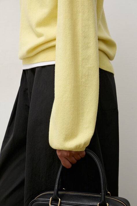Answear.LAB Sweter damski wełniany żółty