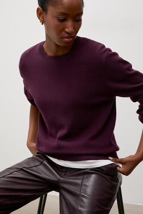 Answear.LAB Sweter damski wełniany bordowy