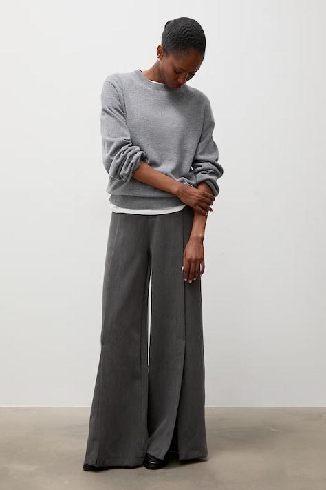 Answear.LAB Sweter damski wełniany szary