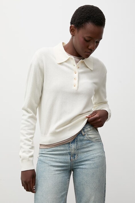 Answear.LAB Sweter damski z wełny merino beżowy