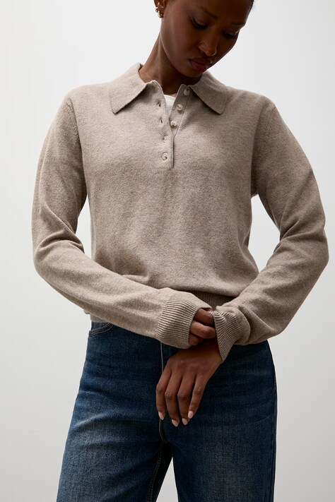 Answear.LAB Sweter damski z wełny merino brązowy