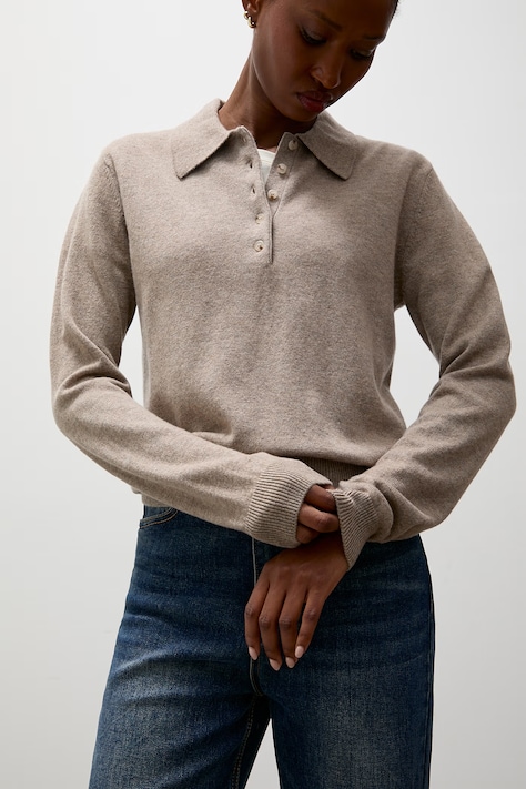 Answear.LAB Sweter damski z wełny merino brązowy