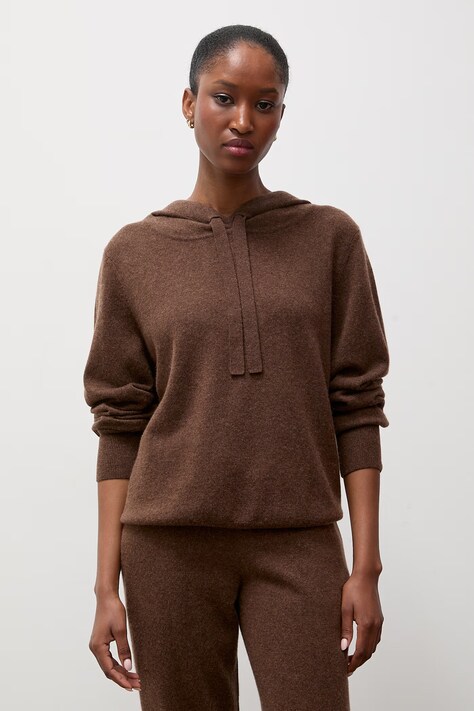 Answear.LAB Sweter damski z kaszmirem brązowy