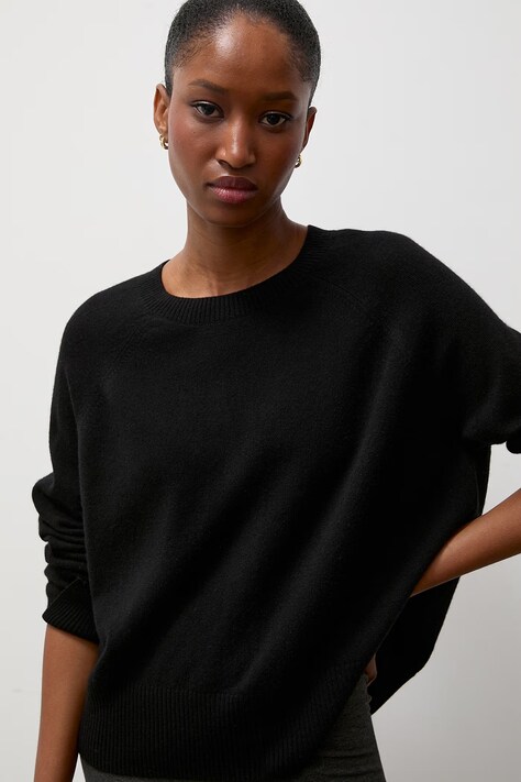 Answear.LAB Sweter damski wełniany czarny