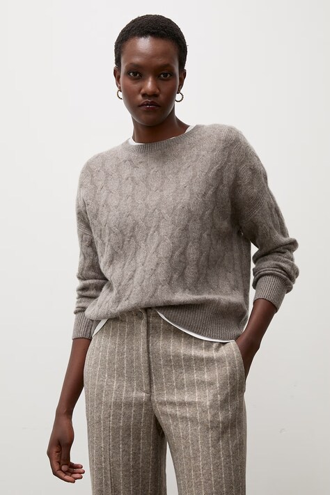 Answear.LAB Sweter damski kaszmirowy brązowy