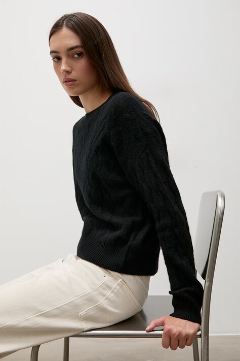 Answear.LAB Sweter damski kaszmirowy czarny