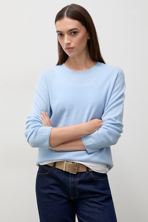 Answear.LAB Sweter damski wełniany niebieski