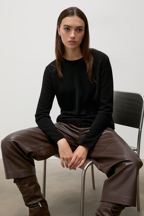 Answear.LAB Sweter damski wełniany czarny