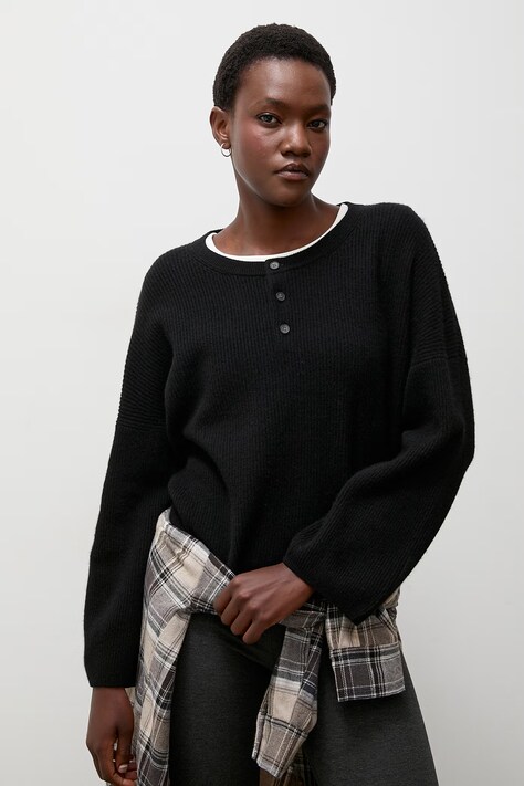 Answear.LAB Sweter damski wełniany czarny