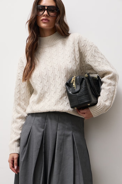 Answear.LAB Sweter damski z wełną beżowy