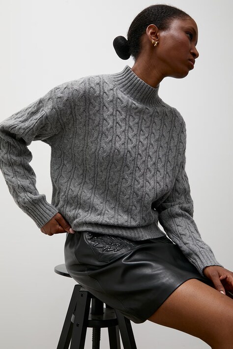 Answear.LAB Sweter damski z wełną szary