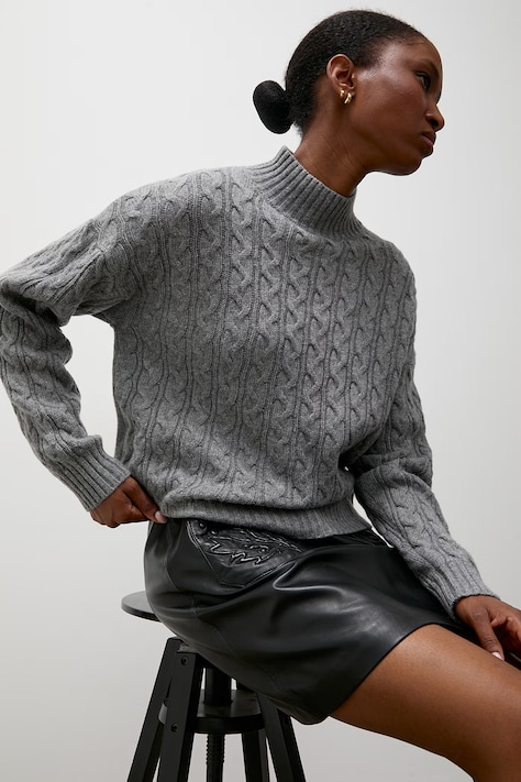 Answear.LAB Sweter damski z wełną szary