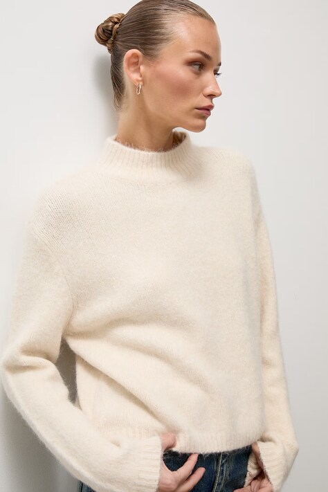 Answear.LAB sweter damski z wełną beżowy