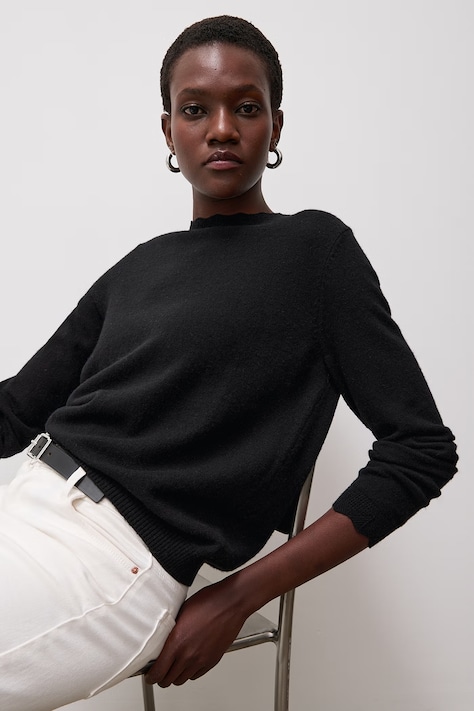 Answear.LAB Sweter damski z wełną czarny
