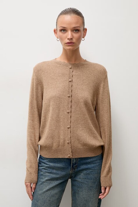 Answear.LAB sweter damski z wełną brązowy