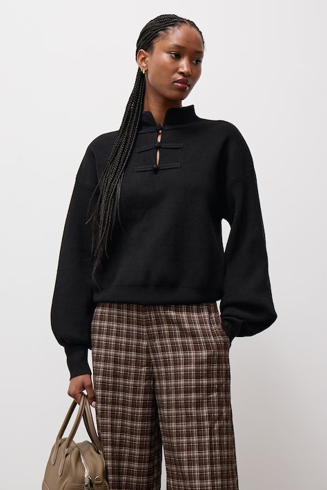 Answear.LAB Sweter damski z wiskozą czarny