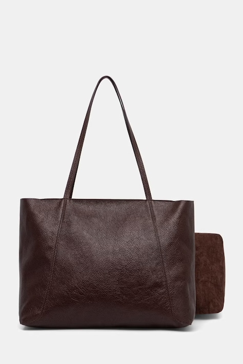 Answear.LAB Torebka shopper damska z imitacji skóry brązowa