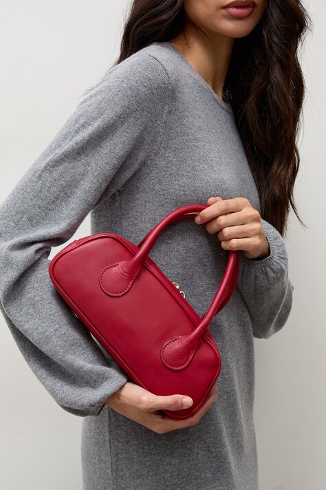 Answear.LAB crossbody kabelka dámská kožená červená