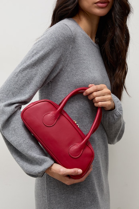 Answear.LAB crossbody kabelka dámská kožená červená
