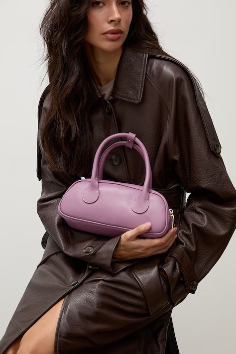 Answear.LAB crossbody kabelka dámská kožená růžová