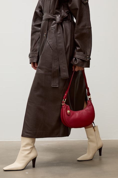 Answear.LAB Keresztpántos táska női bőr piros
