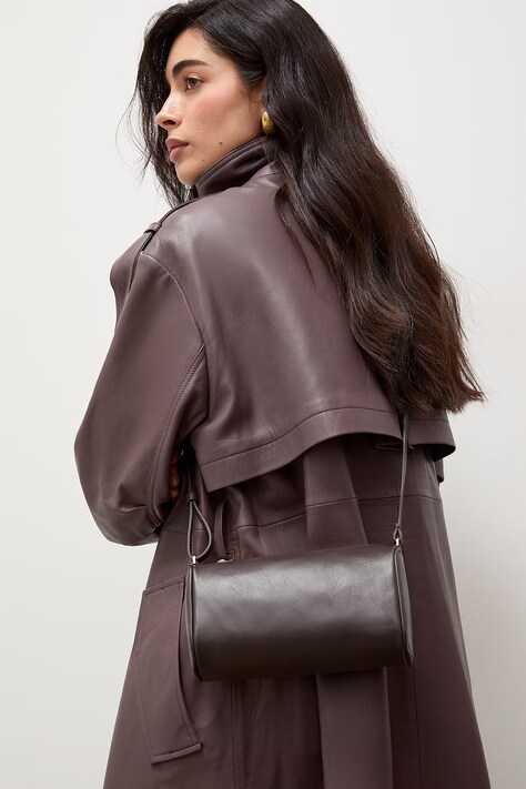 Answear.LAB Torebka crossbody damska skórzana brązowa
