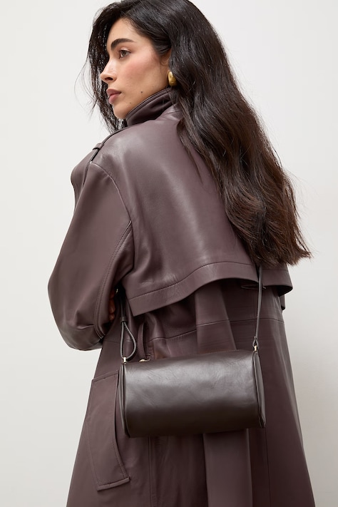 Answear.LAB Torebka crossbody damska skórzana brązowa