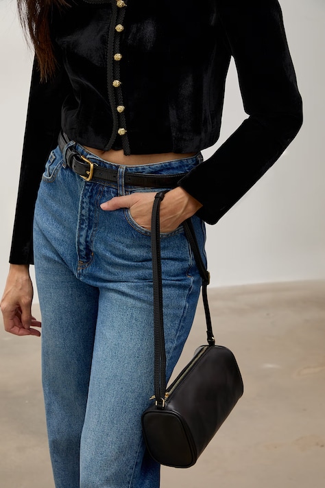 Answear.LAB Torebka crossbody damska skórzana czarna