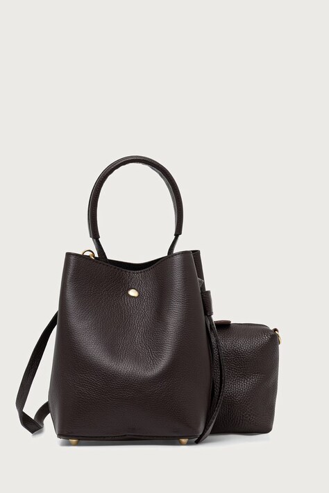 Answear.LAB Torebka crossbody damska skórzana brązowa