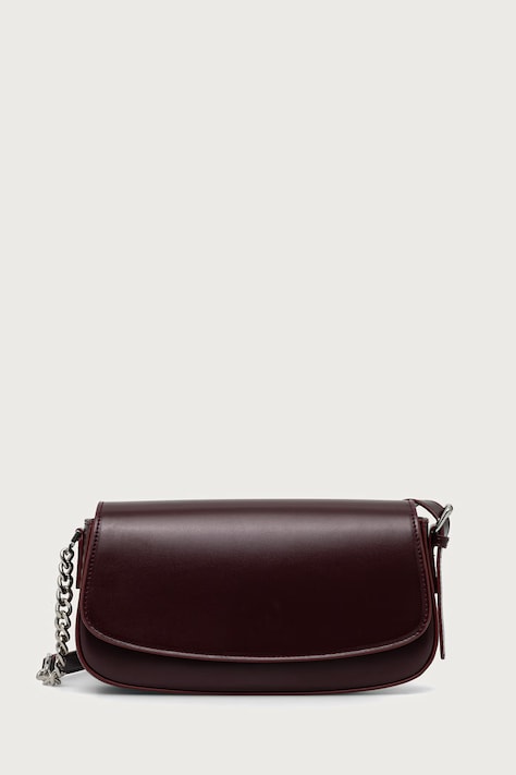 Answear.LAB Torebka crossbody damska skórzana bordowa