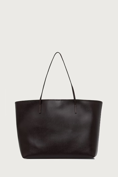 Answear.LAB Torebka shopper damska skórzana brązowa