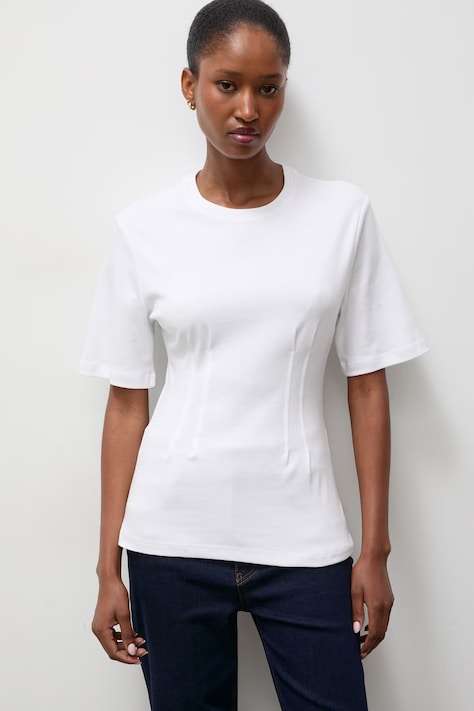 Answear.LAB T-shirt basic damski bawełniany biały