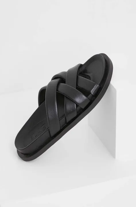 Δερμάτινες παντόφλες Answear Lab Γυναικεία, χρώμα: μαύρο