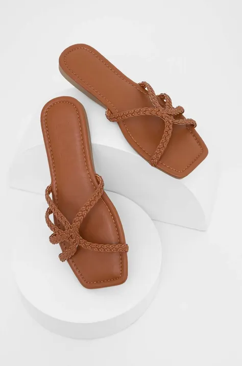 Answear Lab papuci femei, culoarea maro