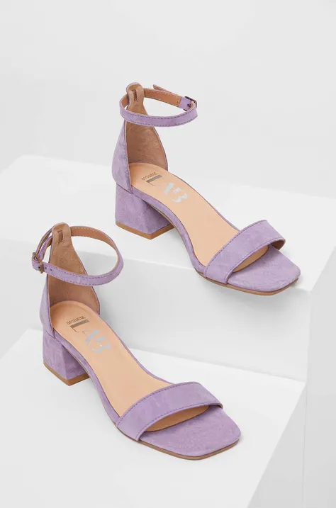 Замшеві сандалі Answear Lab колір фіолетовий