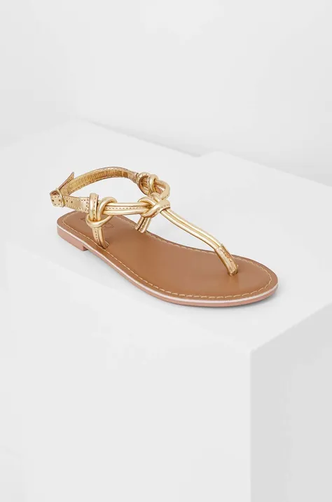 Kožne sandale Answear Lab Za žene, boja: zlatna