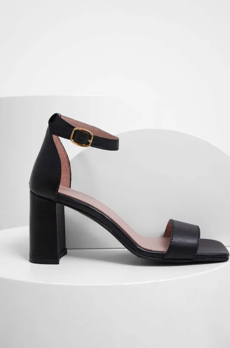 Kožne sandale Answear Lab boja: crna