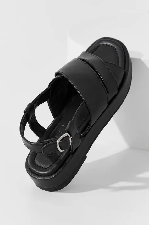 Δερμάτινα σανδάλια Answear Lab χρώμα: μαύρο