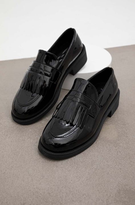 Мокасини Answear Lab X Лімітована колекція SISTERHOOD жіночі колір чорний на плоскому ходу