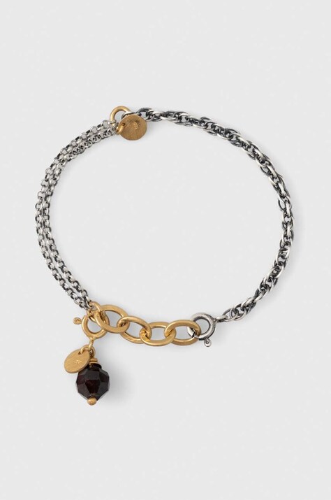 Ασημένιο βραχιόλι Answear.LAB με κόκκινο γρανάτη