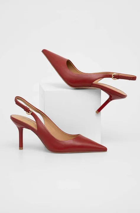 Шкіряні туфлі Answear Lab колір червоний