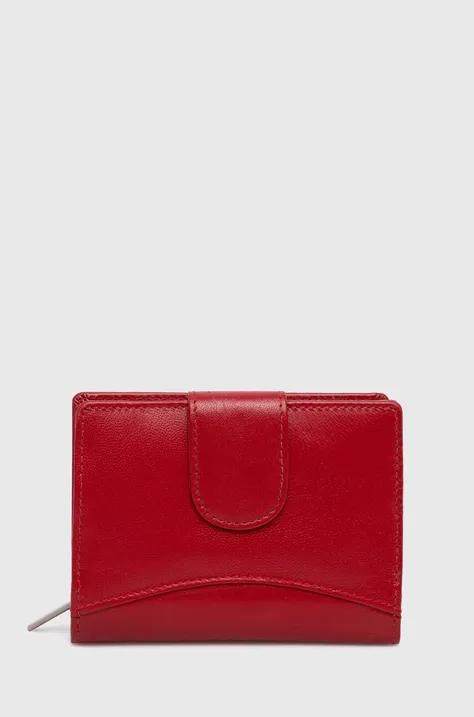 Кожаный кошелек Answear Lab женский цвет красный