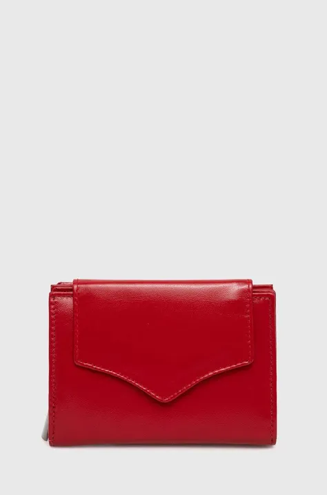 Usnjena denarnica Answear Lab ženski, rdeča barva